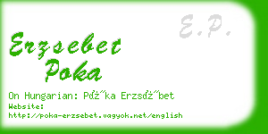 erzsebet poka business card